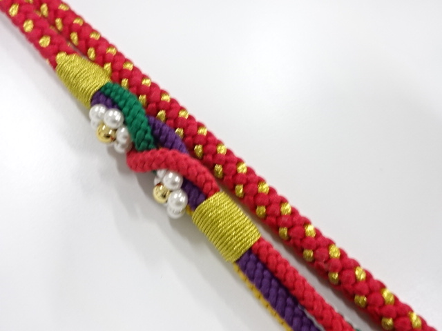 未使用品　正絹　振袖用　手組帯締め